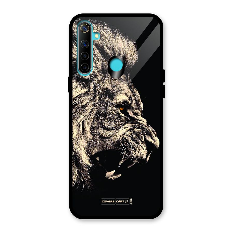 Roaring Lion Glass Back Case for Realme Narzo 10
