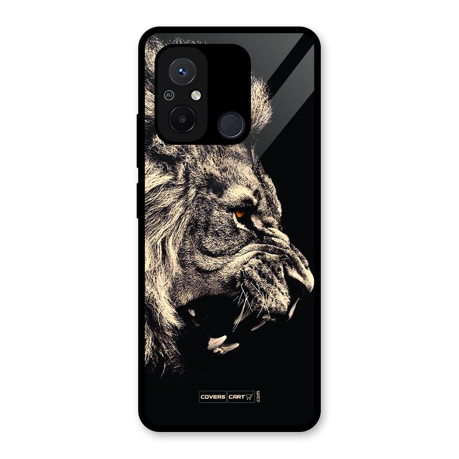 Roaring Lion Glass Back Case for Redmi 12C