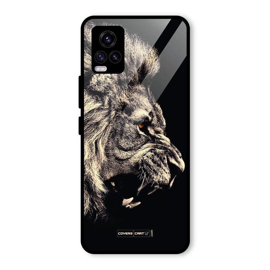 Roaring Lion Glass Back Case for Vivo V20 2021