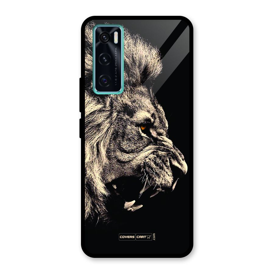 Roaring Lion Glass Back Case for Vivo V20 SE