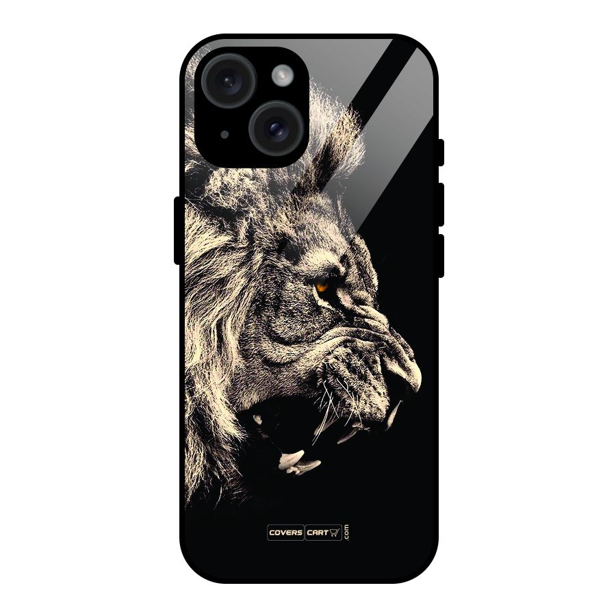 Roaring Lion Glass Back Case for iPhone 15