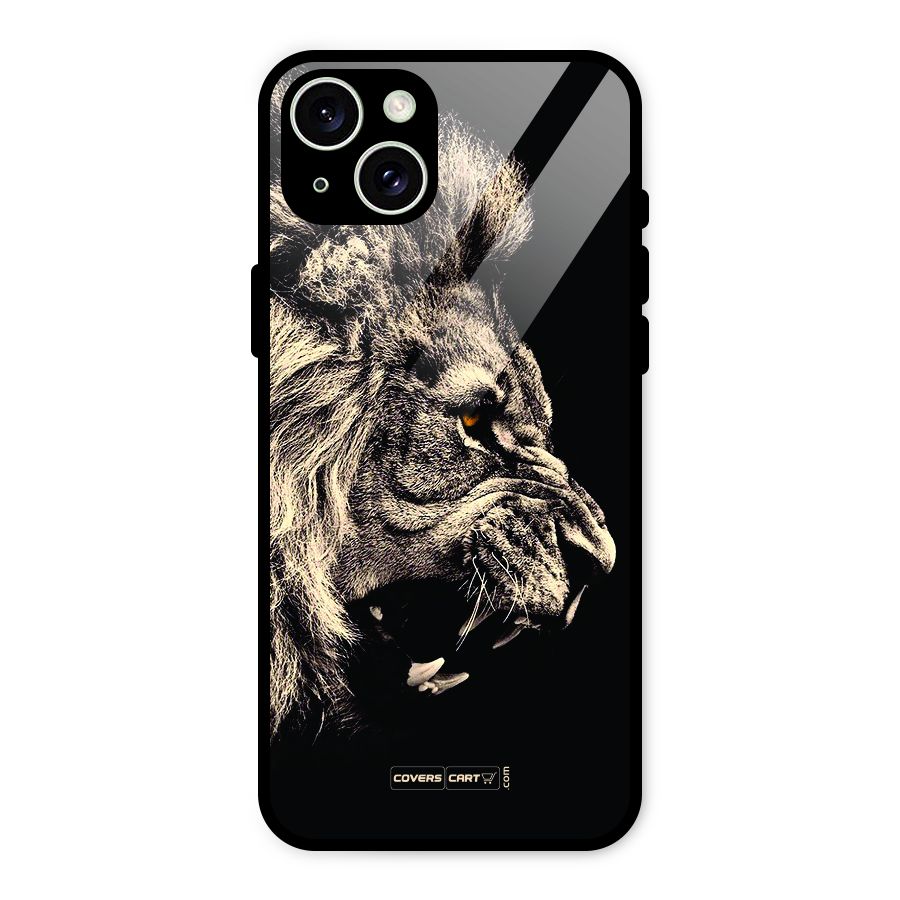 Roaring Lion Glass Back Case for iPhone 15 Plus