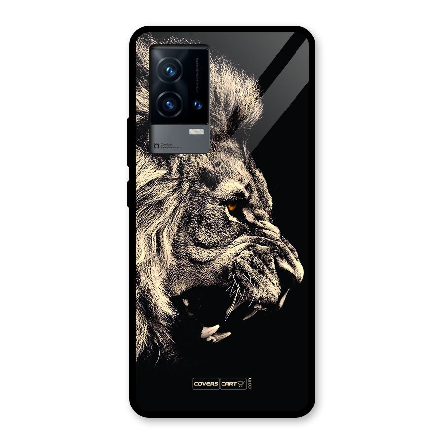 Roaring Lion Glass Back Case for iQOO 9 5G