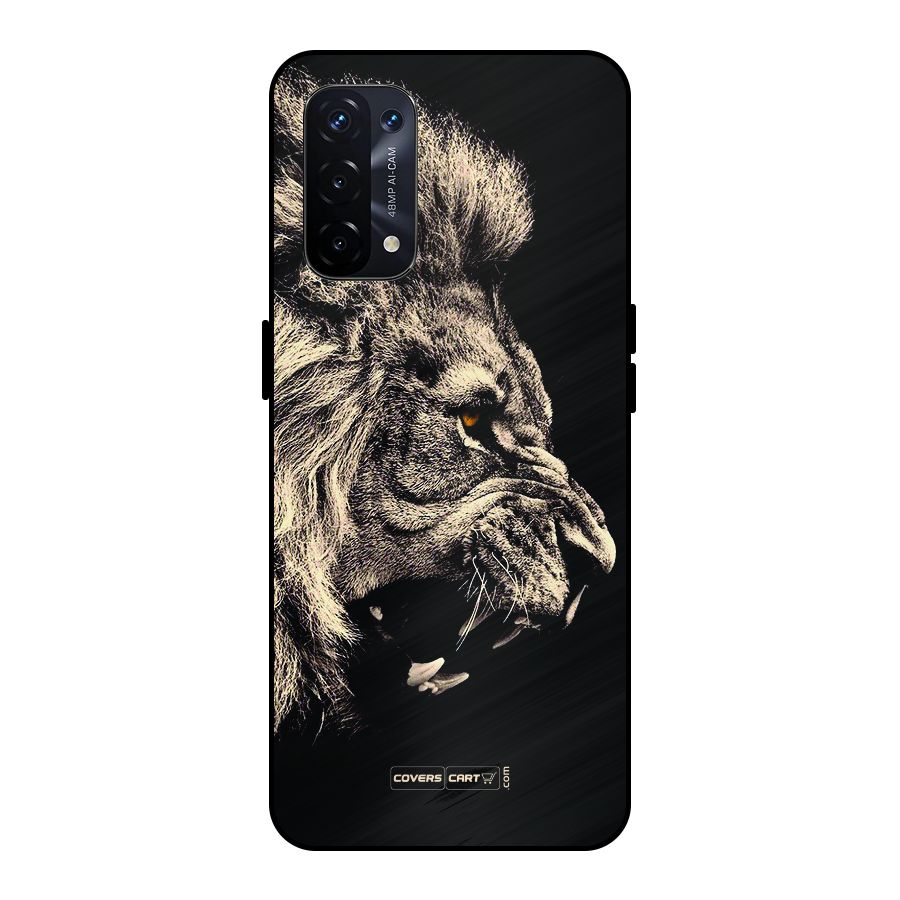 Roaring Lion Metal Back Case for Oppo A74 5G