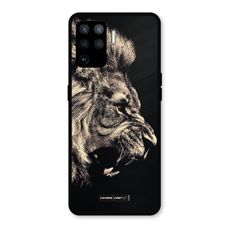 Roaring Lion Metal Back Case for Oppo F19 Pro