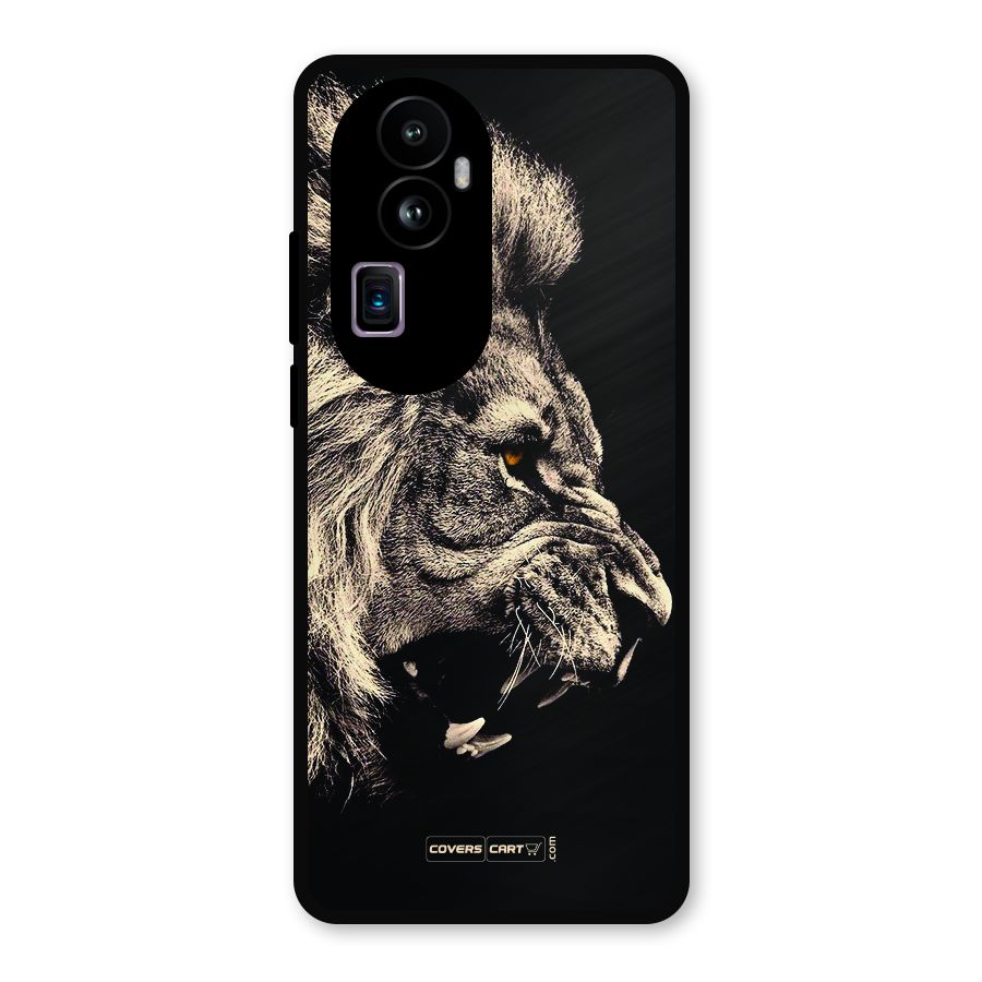 Roaring Lion Metal Back Case for Oppo Reno10 Pro Plus