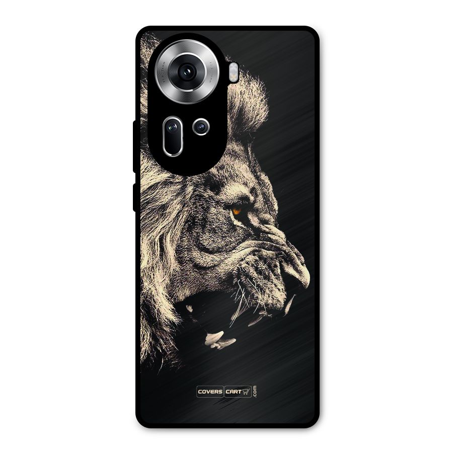 Roaring Lion Metal Back Case for Oppo Reno11 5G