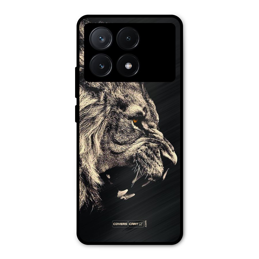 Roaring Lion Metal Back Case for Poco X6 Pro