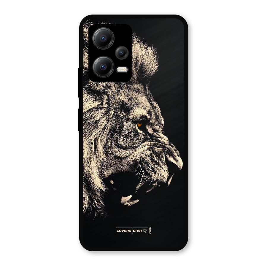 Roaring Lion Metal Back Case for Redmi Note 12 5G