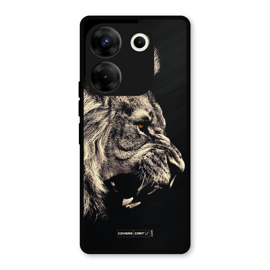 Roaring Lion Metal Back Case for Tecno Camon 20 Pro
