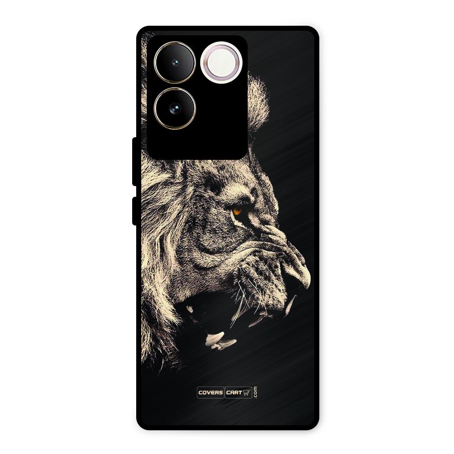 Roaring Lion Metal Back Case for Vivo T2 Pro