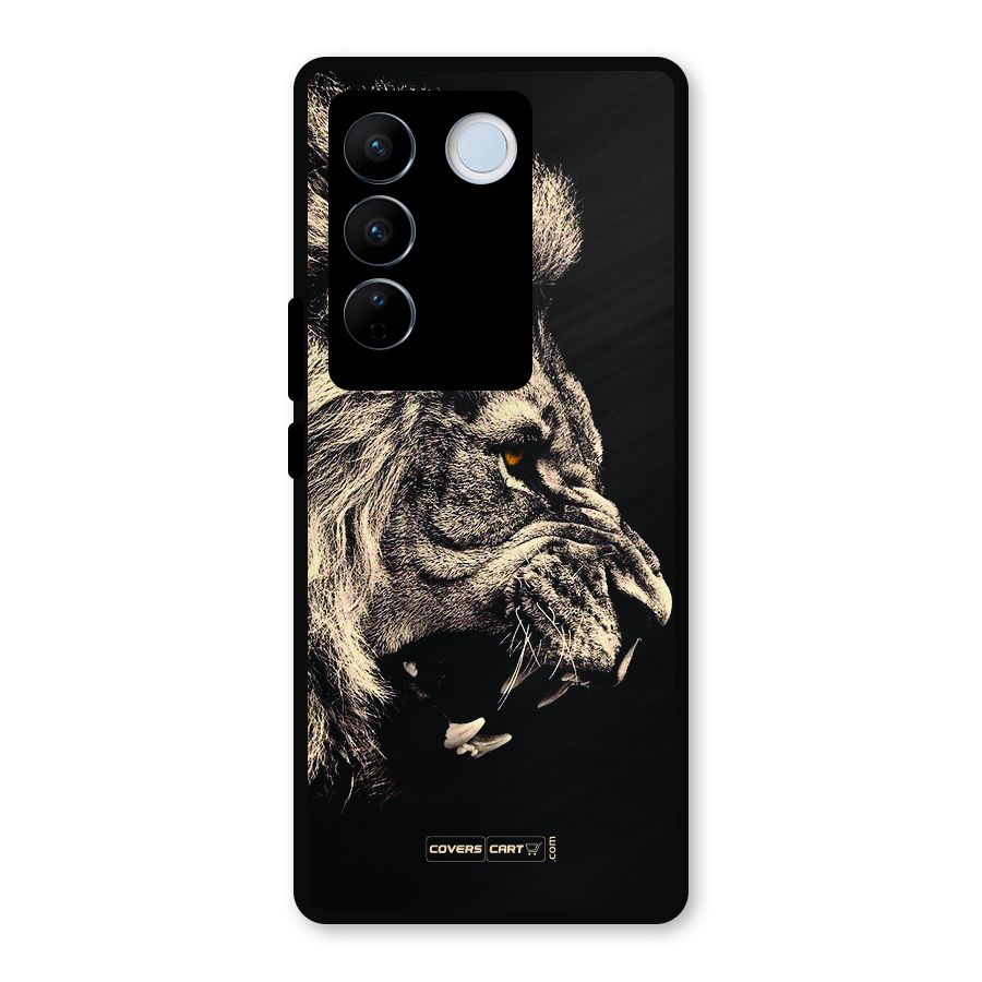 Roaring Lion Metal Back Case for Vivo V27 Pro