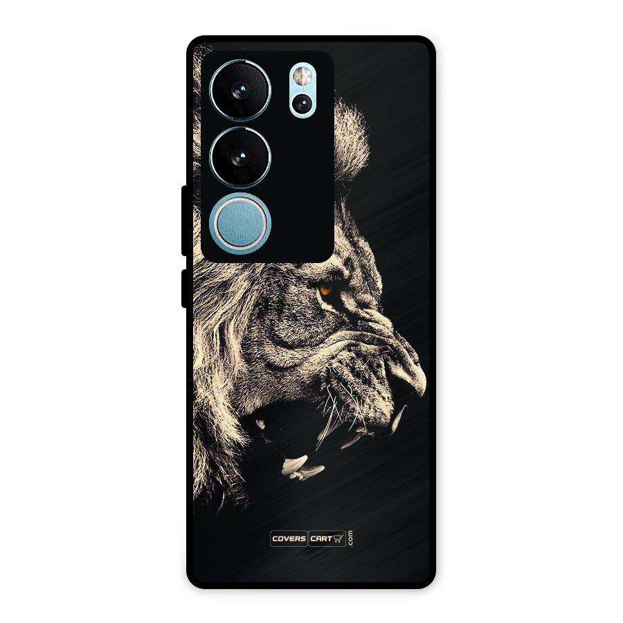 Roaring Lion Metal Back Case for Vivo V29 Pro