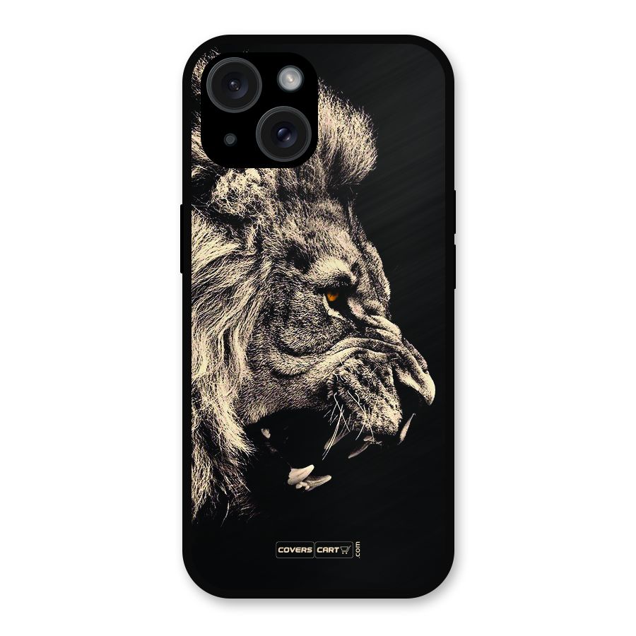 Roaring Lion Metal Back Case for iPhone 15