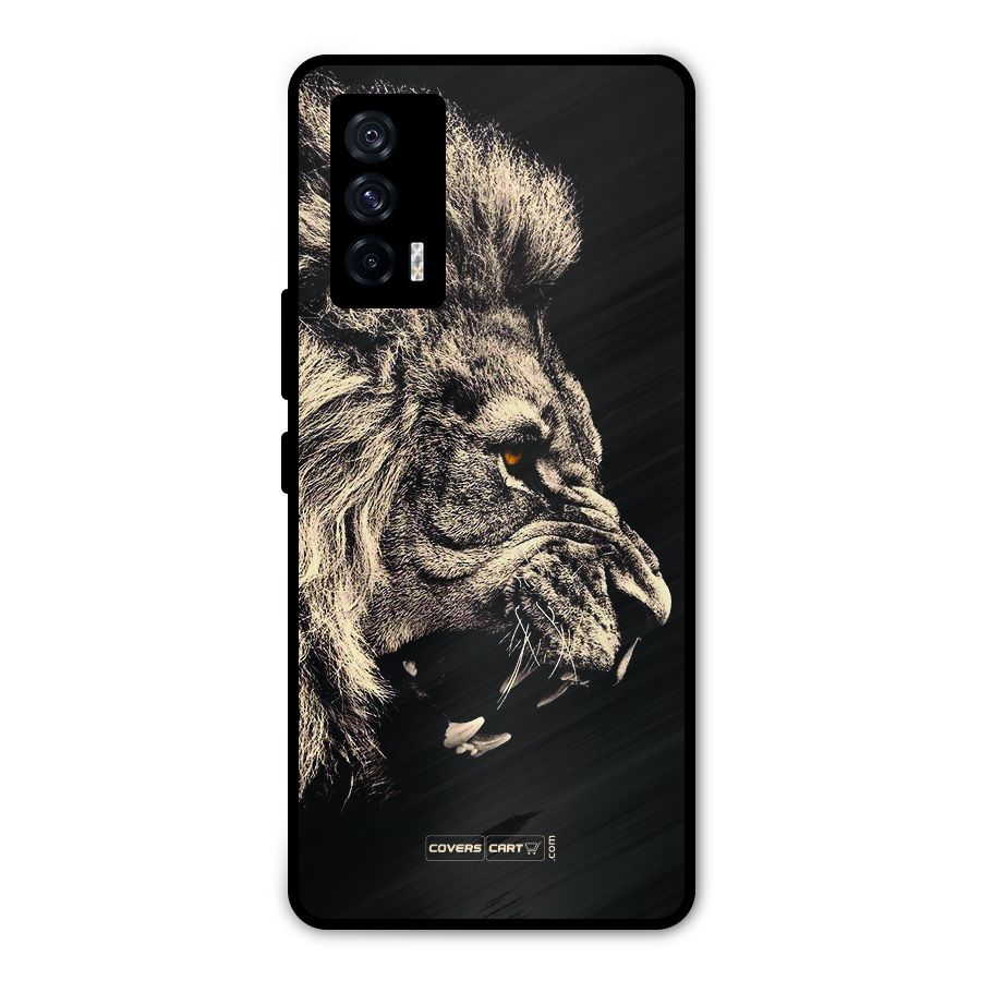 Roaring Lion Metal Back Case for iQOO 7 5G