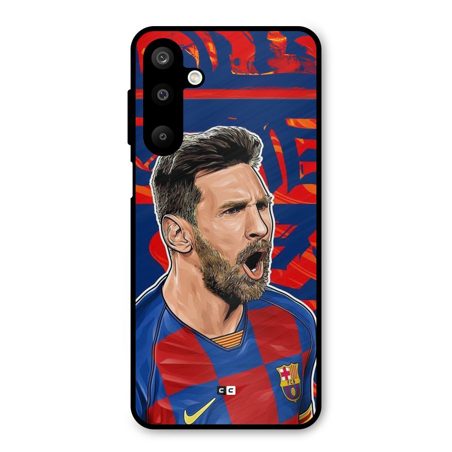 Roaring Soccer Star Metal Back Case for Galaxy M16