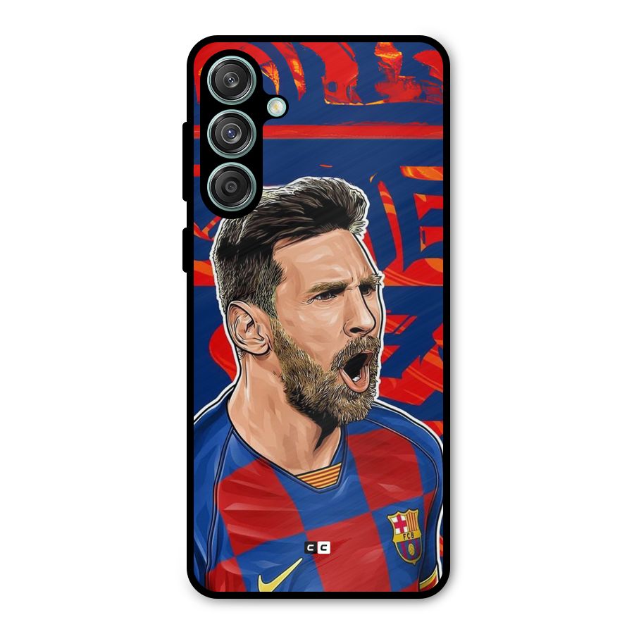Roaring Soccer Star Metal Back Case for Galaxy M55 5G