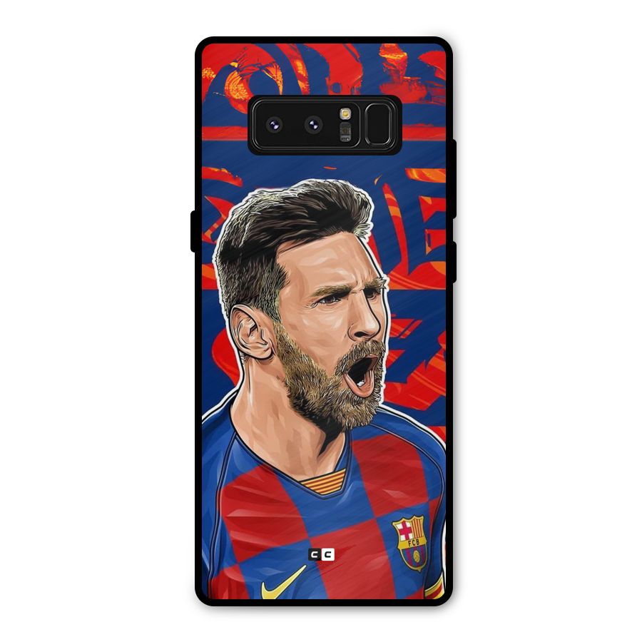 Roaring Soccer Star Metal Back Case for Galaxy Note 8