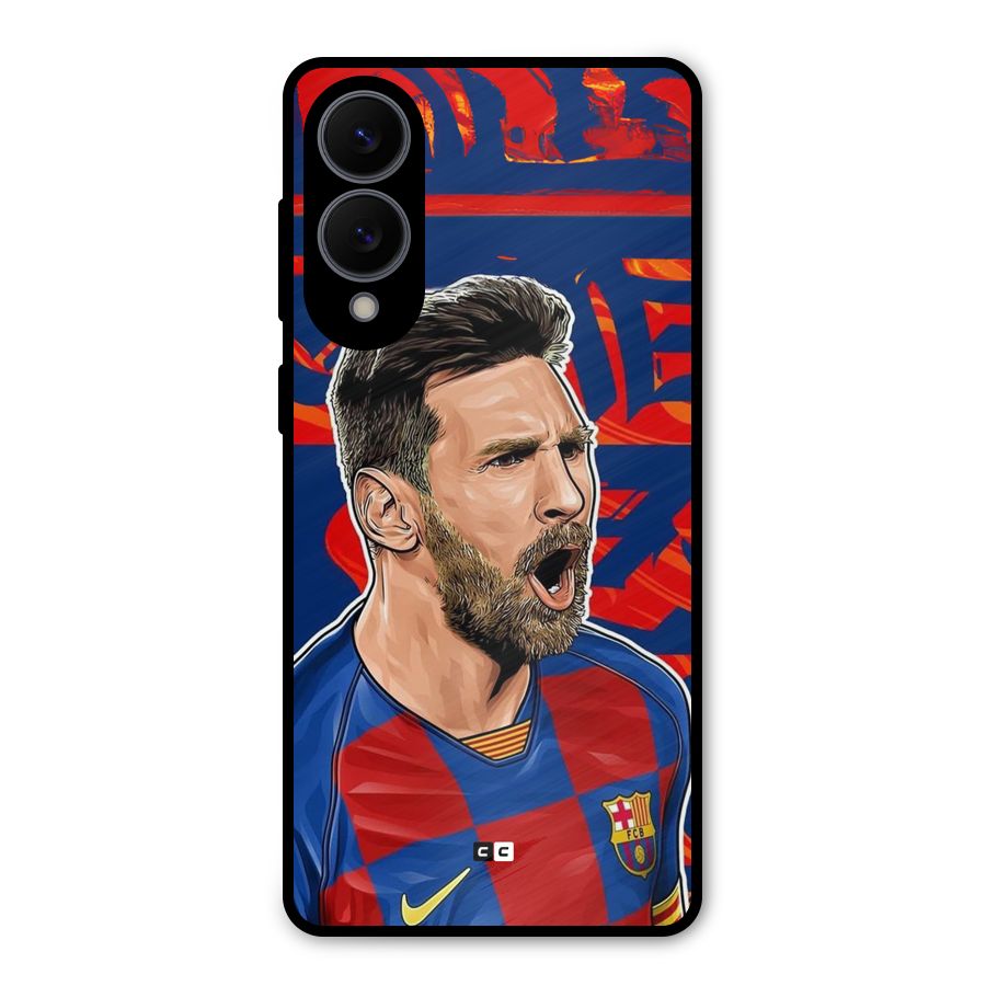 Roaring Soccer Star Metal Back Case for Galaxy S25 Edge