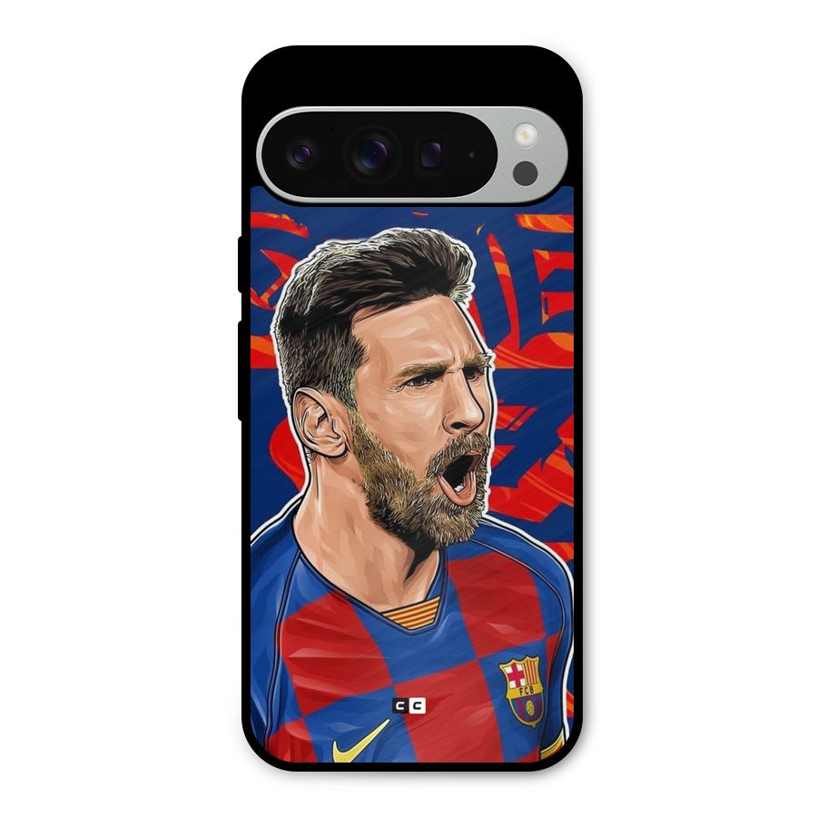Roaring Soccer Star Metal Back Case for Google Pixel 9 Pro XL