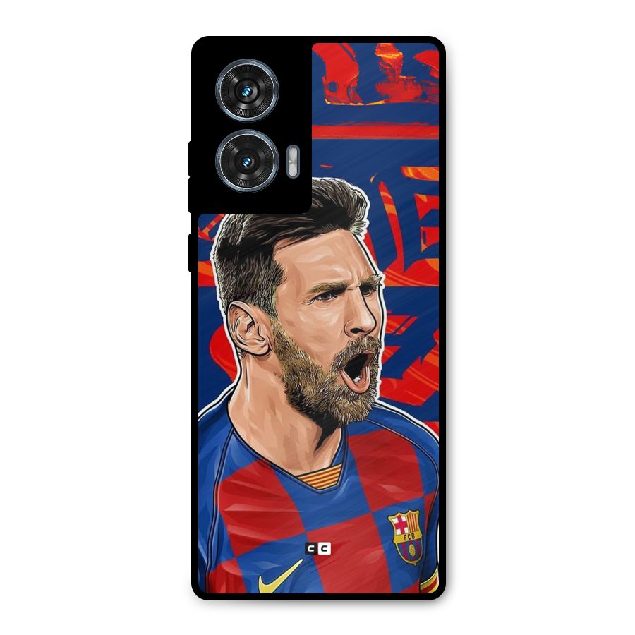 Roaring Soccer Star Metal Back Case for Motorola Edge 50 Fusion