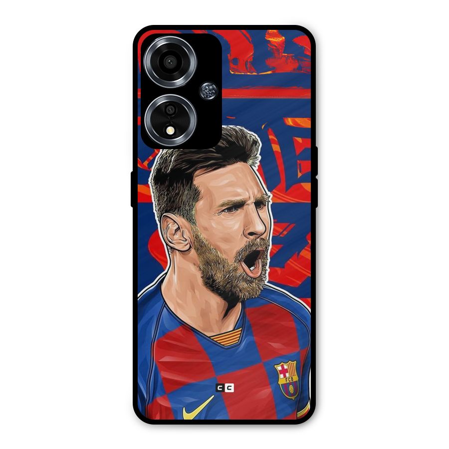 Roaring Soccer Star Metal Back Case for Oppo A59