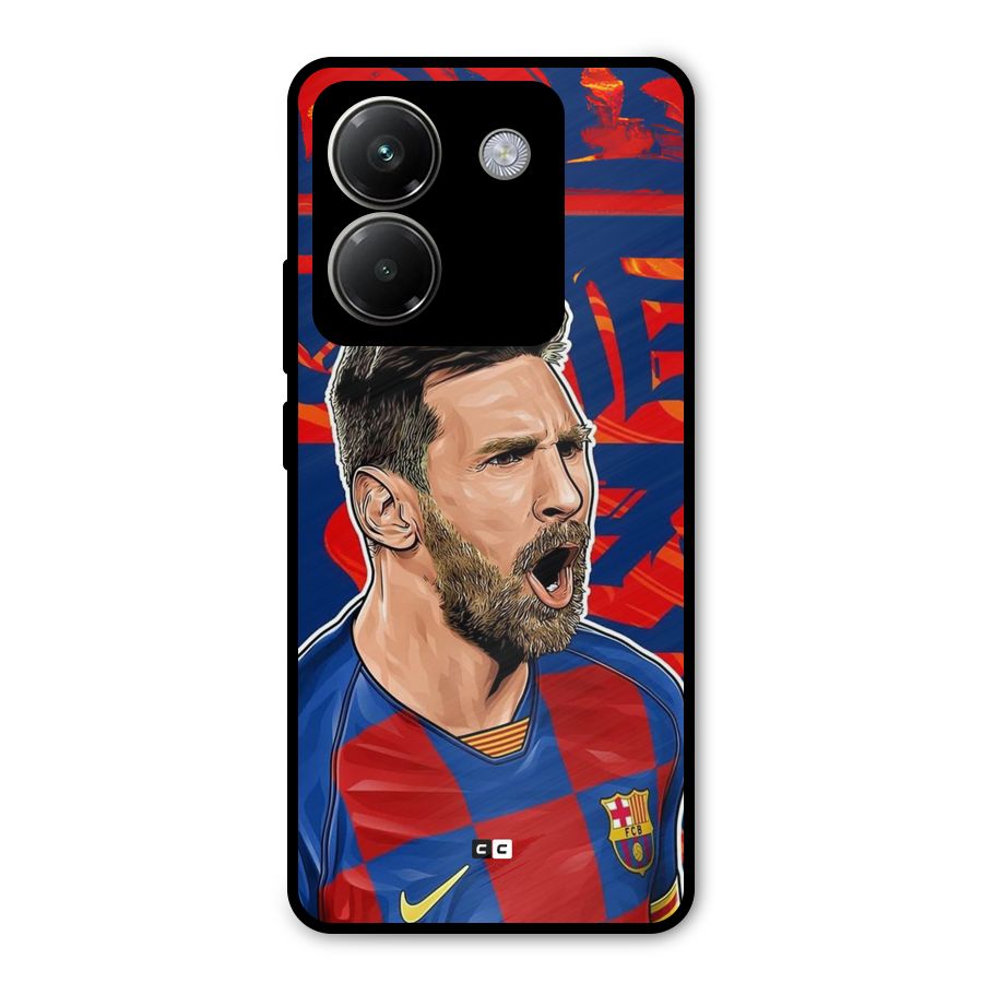 Roaring Soccer Star Metal Back Case for Poco M7 Pro 5G