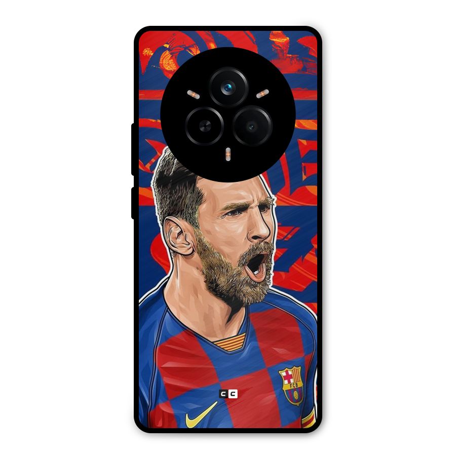 Roaring Soccer Star Metal Back Case for Realme 14 Pro