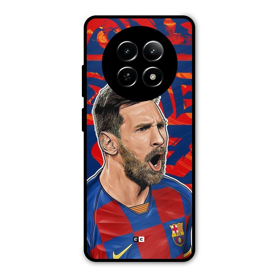 Roaring Soccer Star Metal Back Case for Realme Narzo N65