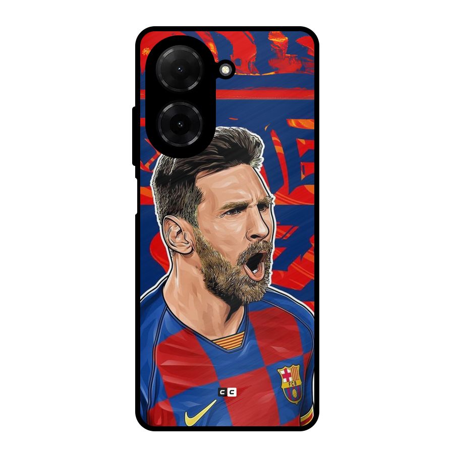 Roaring Soccer Star Metal Back Case for Redmi A5 4G