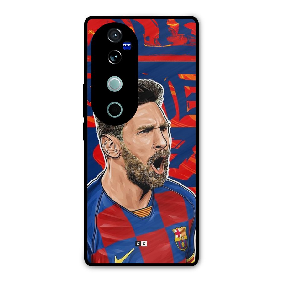 Roaring Soccer Star Metal Back Case for Vivo V40