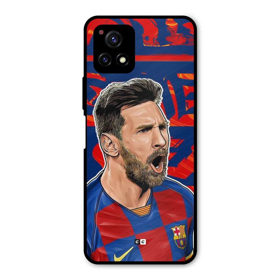 Roaring Soccer Star Metal Back Case for Vivo Y72 5G
