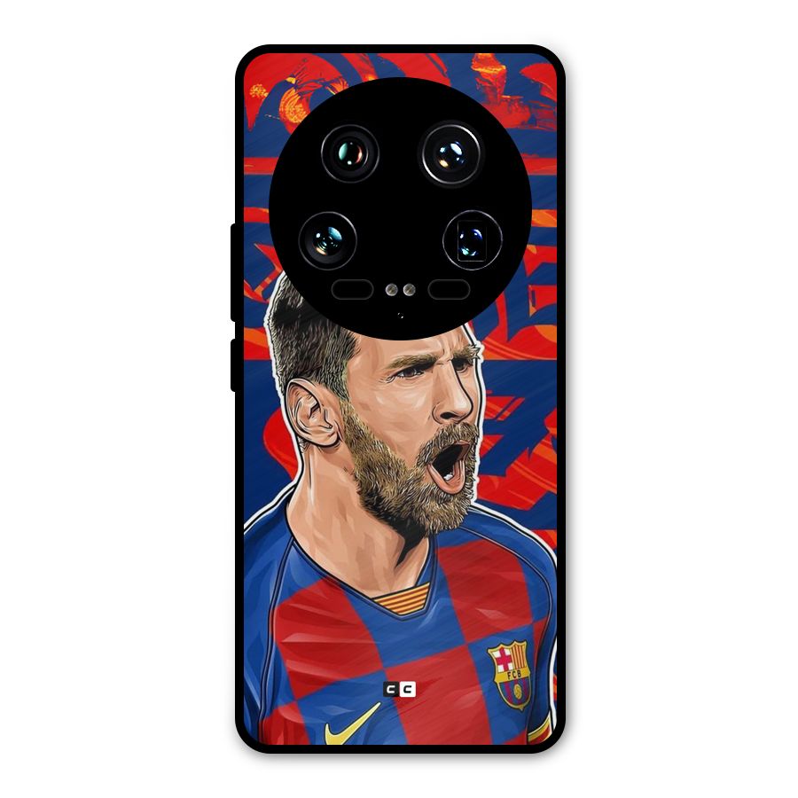 Roaring Soccer Star Metal Back Case for Xiaomi 14 Ultra