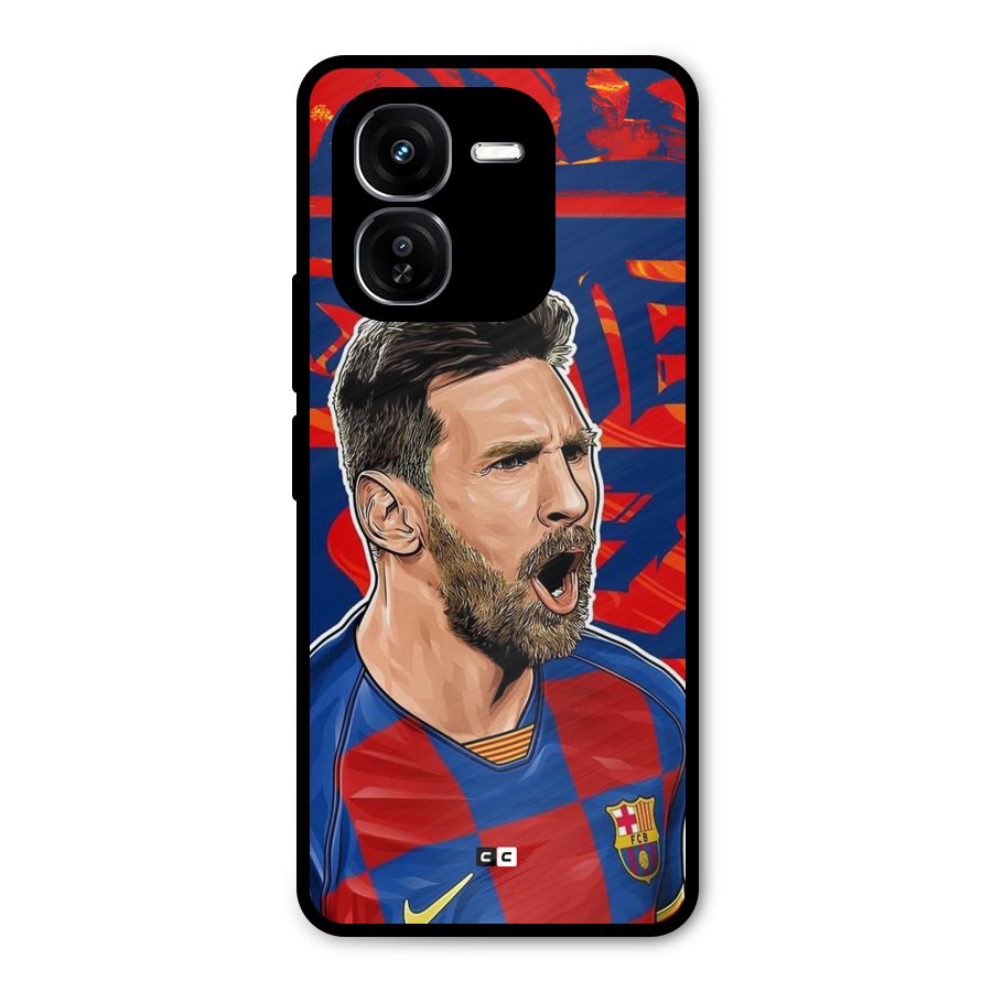 Roaring Soccer Star Metal Back Case for iQOO Z9x