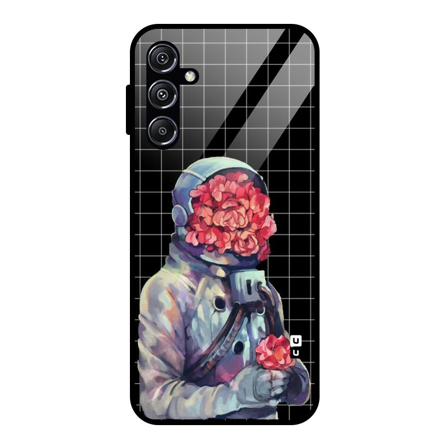 Robot Rose Glass Back Case for Galaxy M34 5G