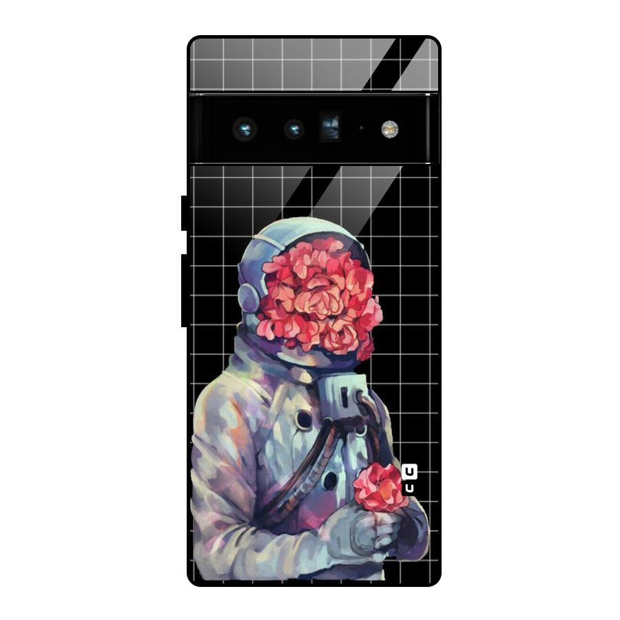 Robot Rose Glass Back Case for Google Pixel 6 Pro