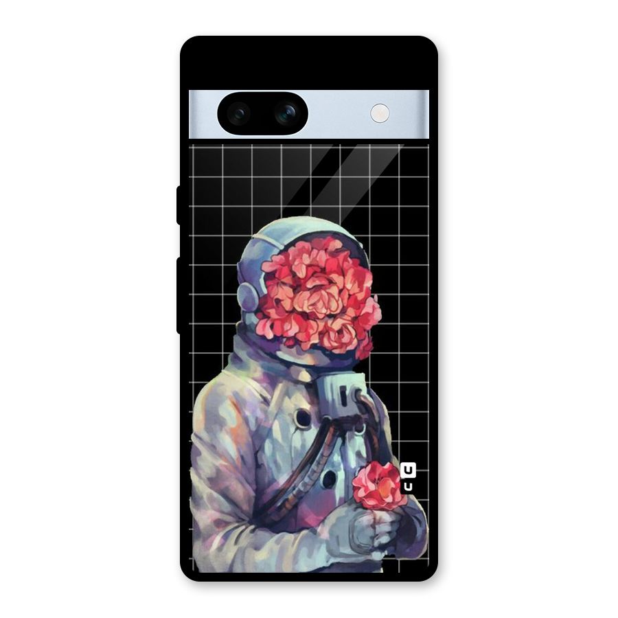 Robot Rose Glass Back Case for Google Pixel 7a