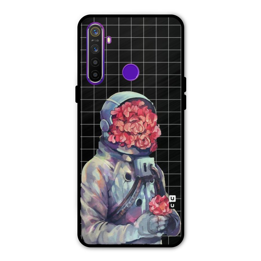 Robot Rose Glass Back Case for Realme 5s