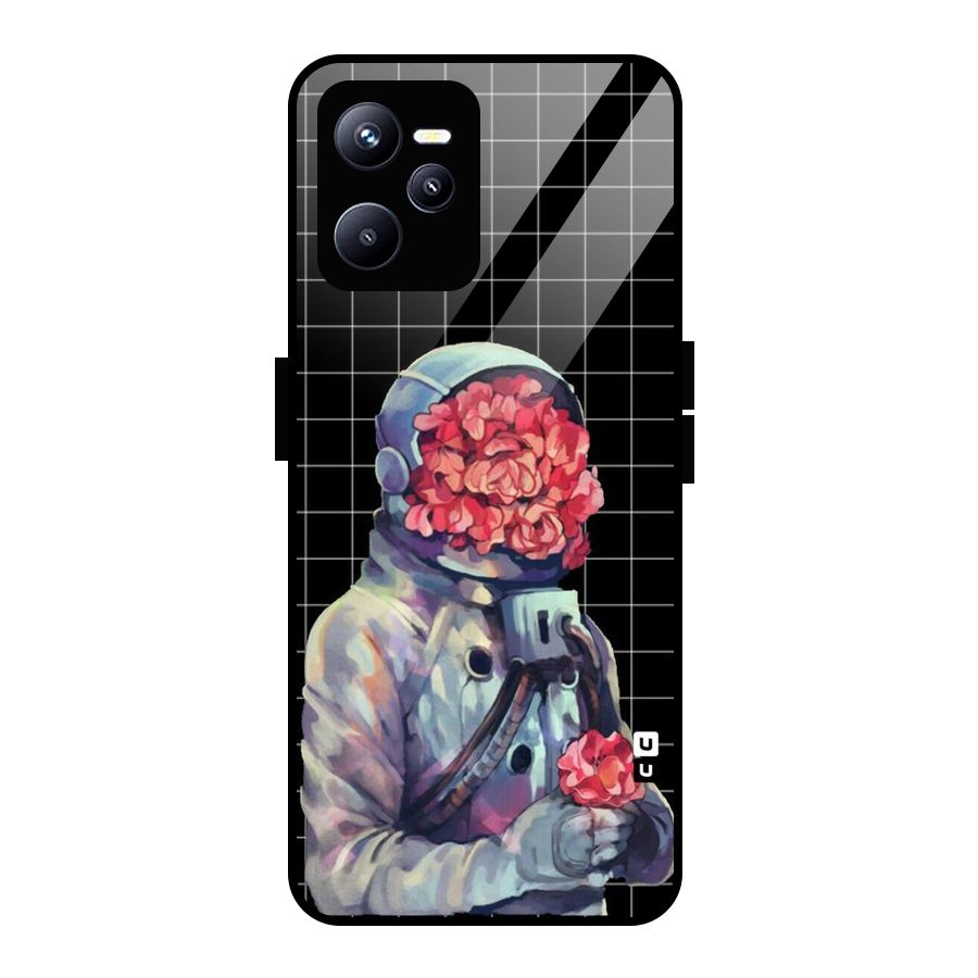 Robot Rose Glass Back Case for Realme C35