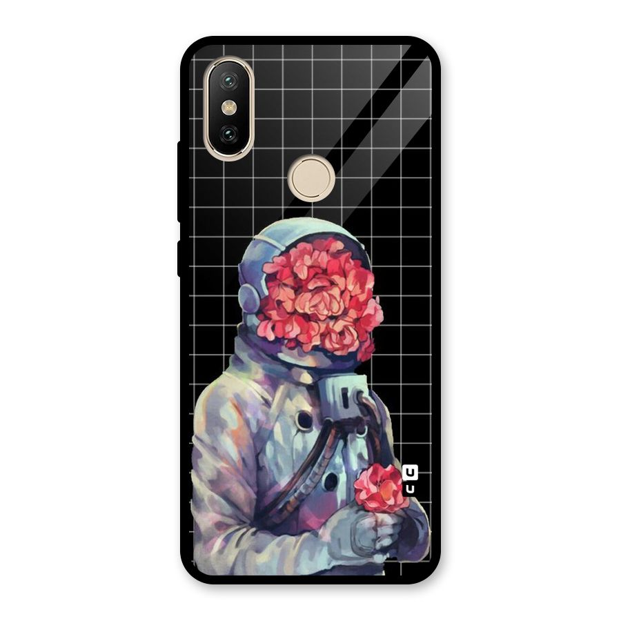 Robot Rose Glass Back Case for Redmi A2