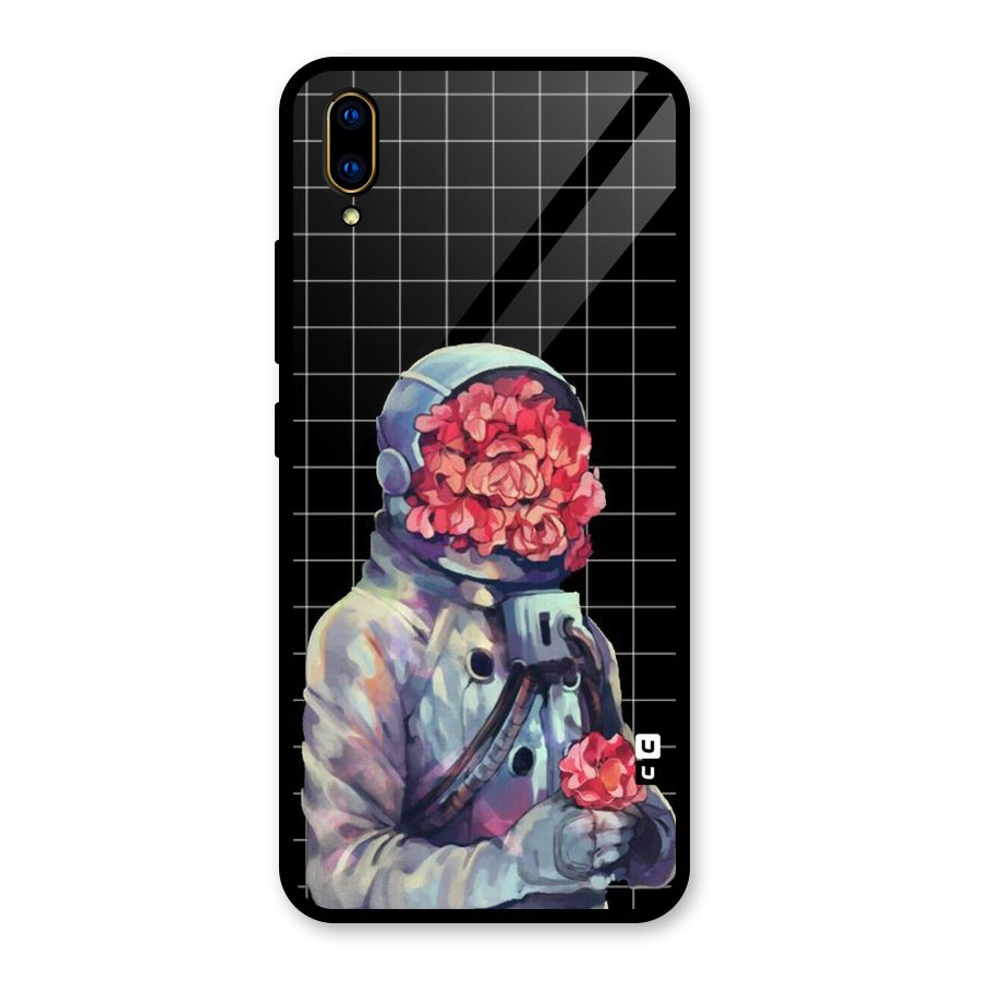 Robot Rose Glass Back Case for Vivo V11 Pro