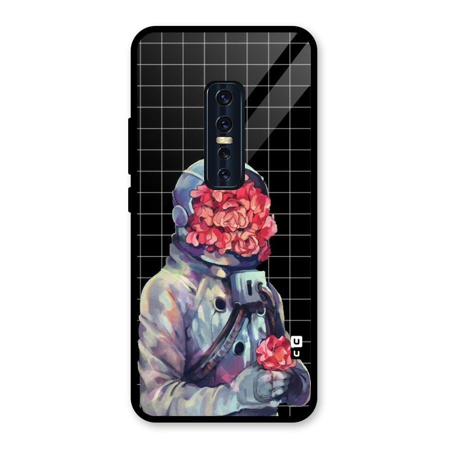 Robot Rose Glass Back Case for Vivo V17 Pro