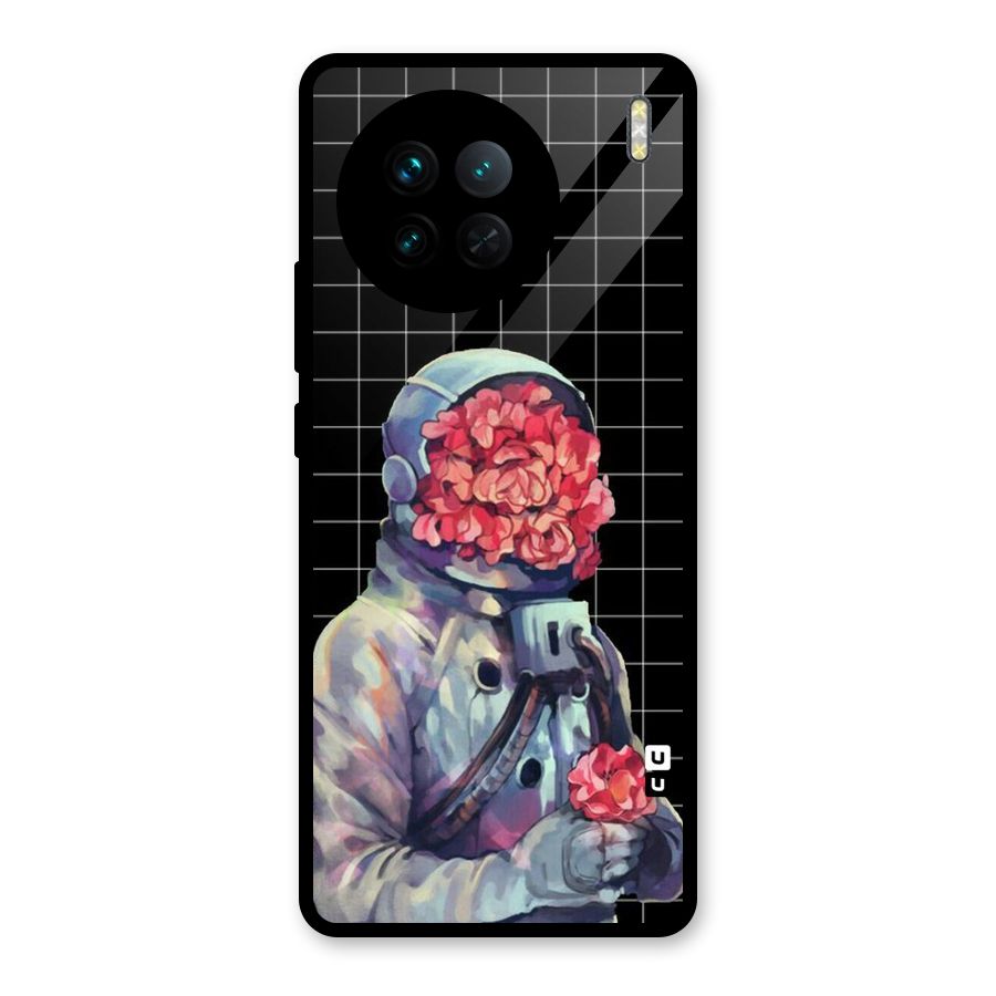 Robot Rose Glass Back Case for Vivo X90