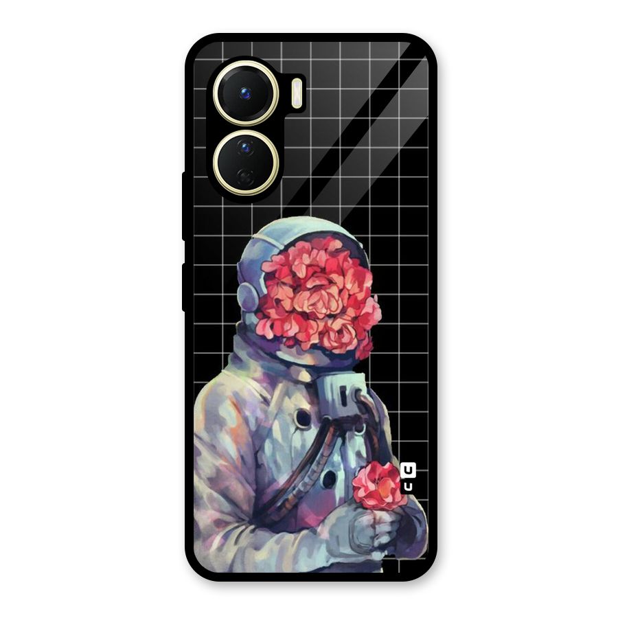 Robot Rose Glass Back Case for Vivo Y16