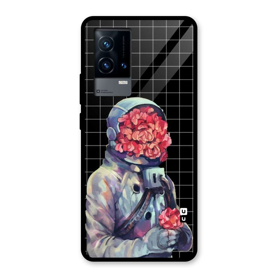 Robot Rose Glass Back Case for iQOO 9 5G