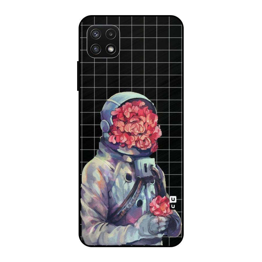Robot Rose Metal Back Case for Galaxy A22 5G