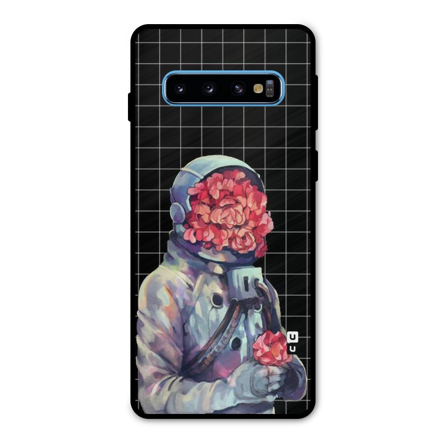Robot Rose Metal Back Case for Galaxy S10