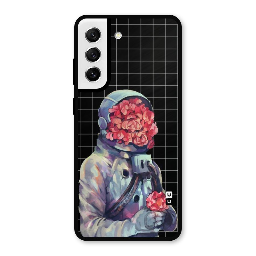 Robot Rose Metal Back Case for Galaxy S21 FE 5G