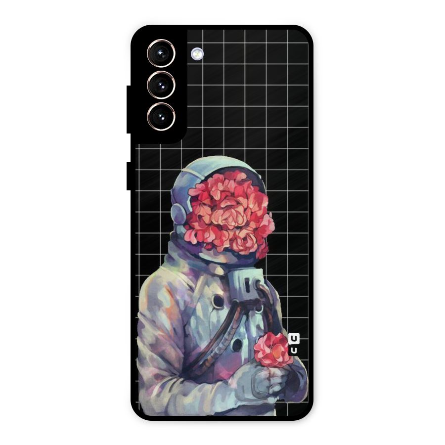 Robot Rose Metal Back Case for Galaxy S21 Plus