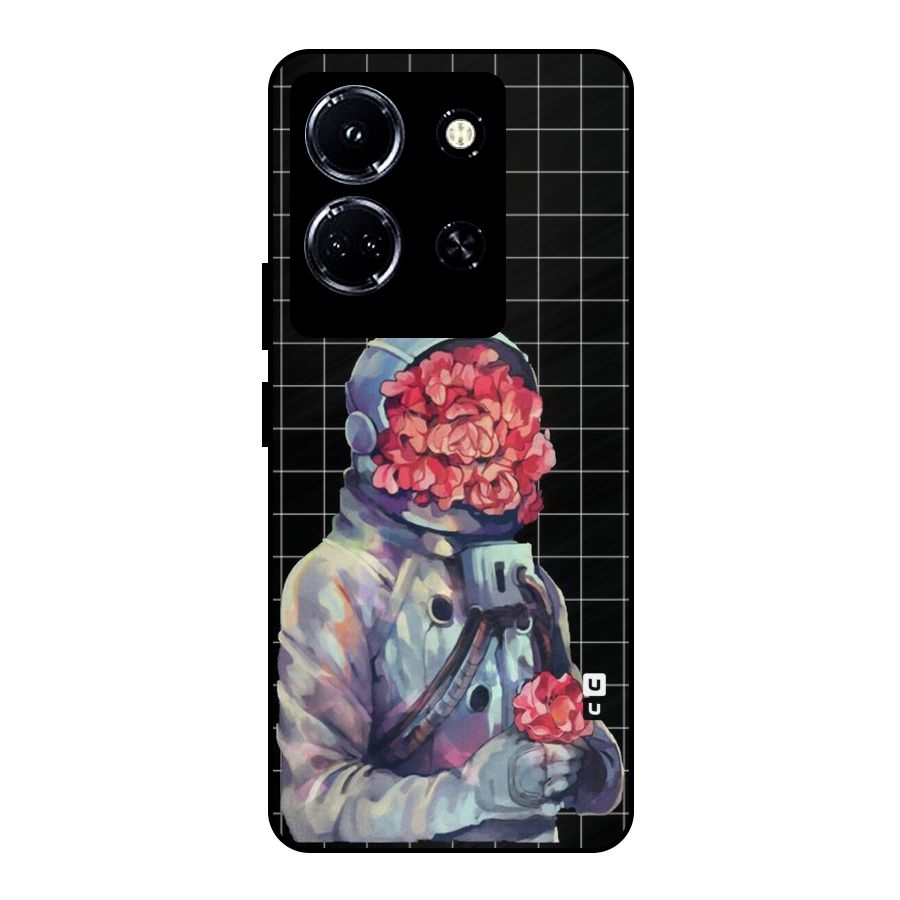 Robot Rose Metal Back Case for Infinix Note 30 5G